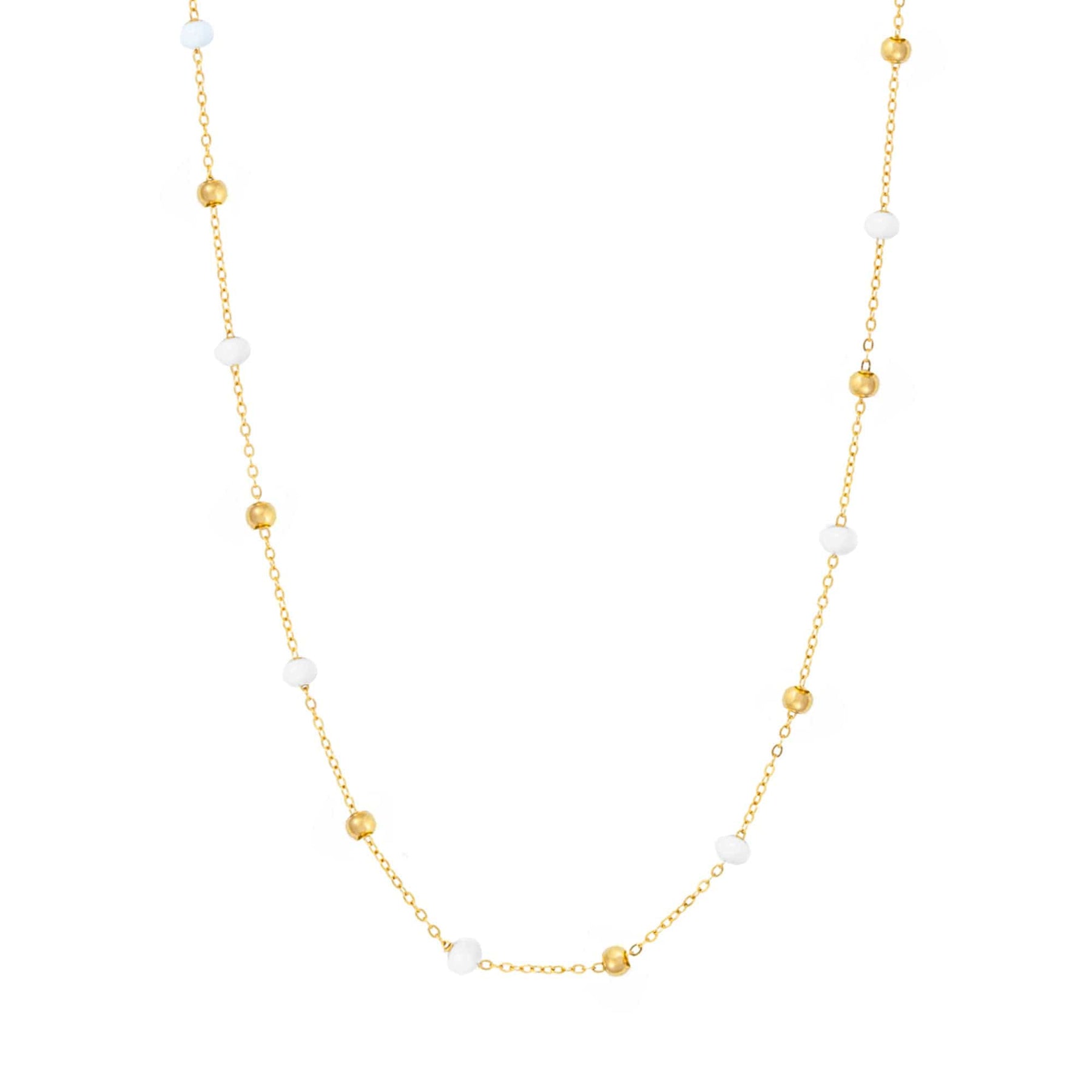 BohoMoon Stainless Steel White Sands Necklace Gold