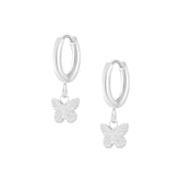 Bohomoon Stainless Steel Wings Hoop Earrings