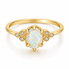 Bohomoon Stainless Steel Winter Opal Ring