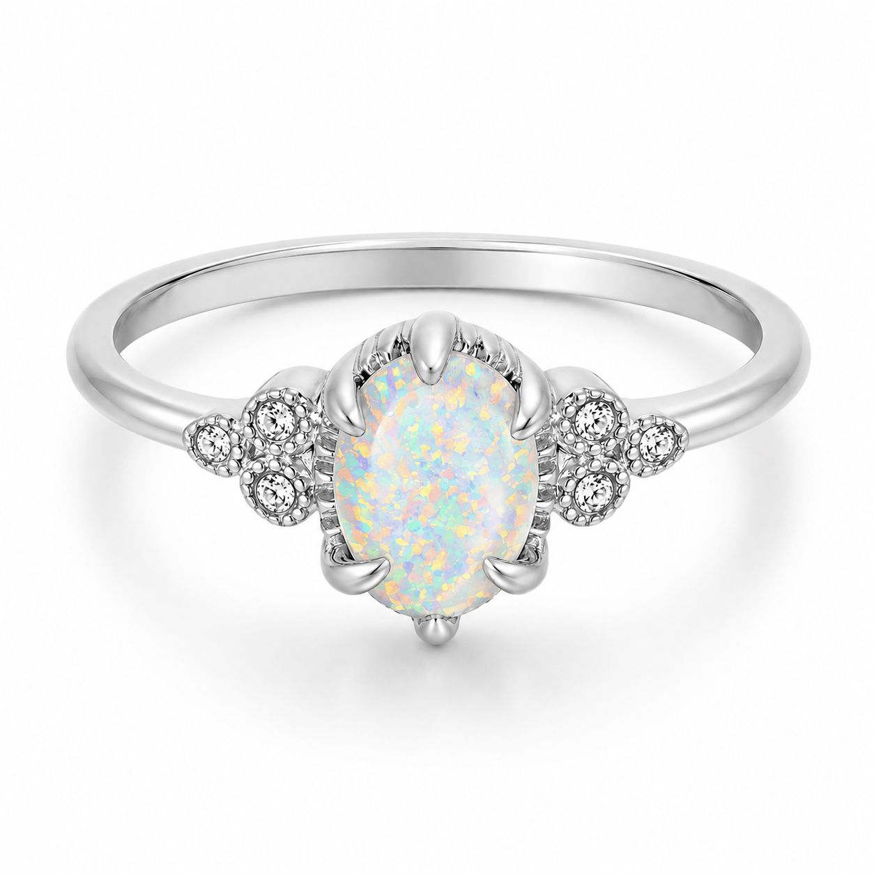 Bohomoon Stainless Steel Winter Opal Ring