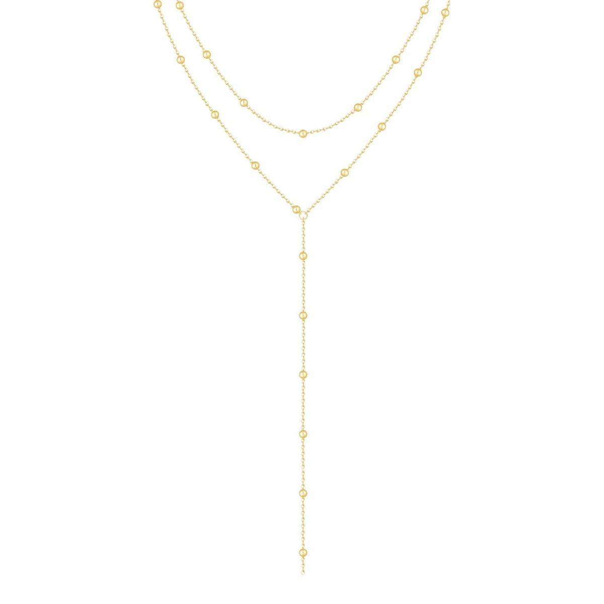 Bohomoon Stainless Steel Wren Layered Lariat Necklace