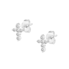 Bohomoon Stainless Steel Yolanda Cross Stud Earrings