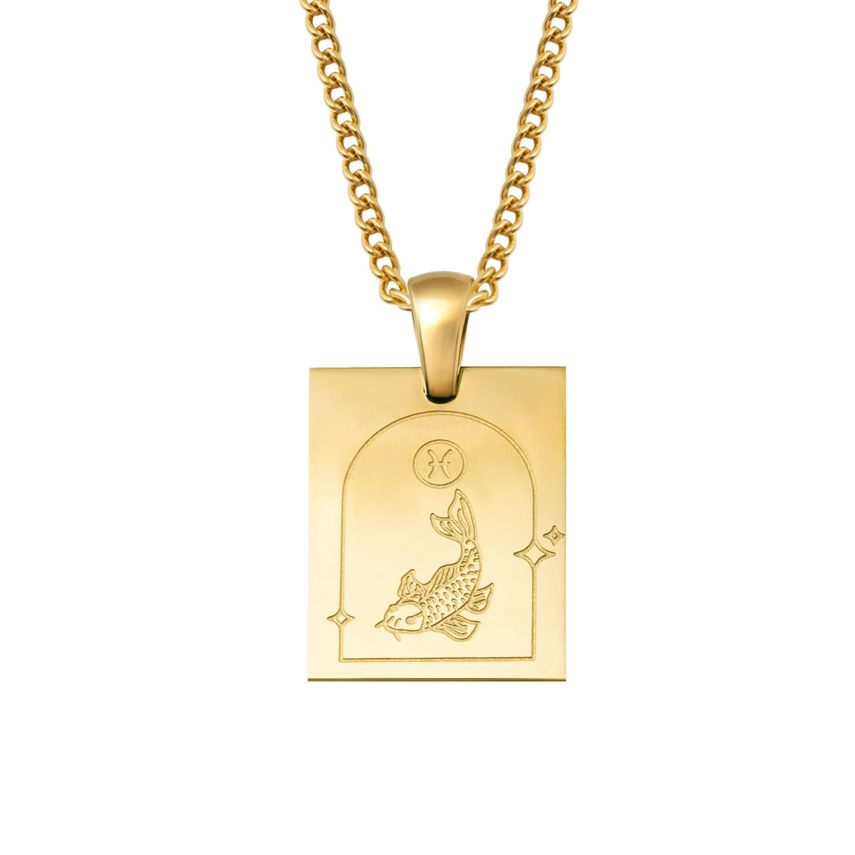 BohoMoon Stainless Steel Zelina Zodiac Necklace Gold / Capricorn