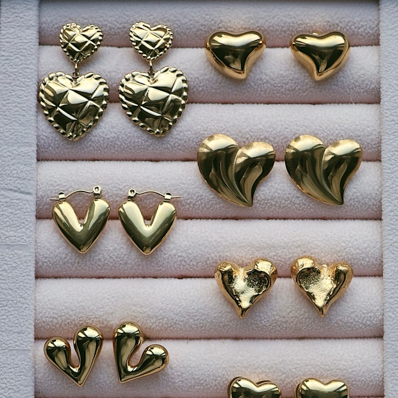 BohoMoon Stainless Steel Unity Stud Earrings Gold
