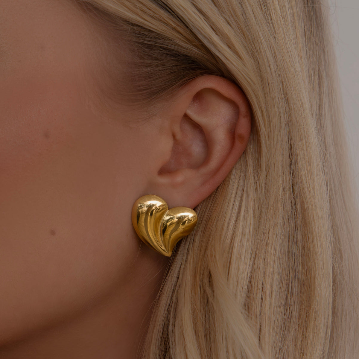 BohoMoon Stainless Steel Zen Stud Earrings Gold