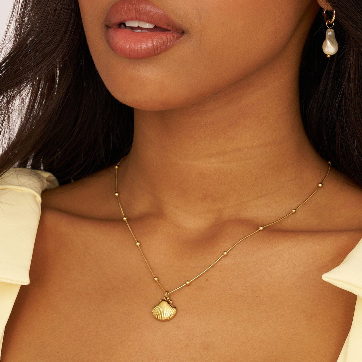 Bohomoon Stainless Steel Brooke Shell Necklace