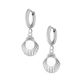 Bohomoon Stainless Steel Coast Pearl Hoop Earrings