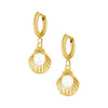 Bohomoon Stainless Steel Coast Pearl Hoop Earrings