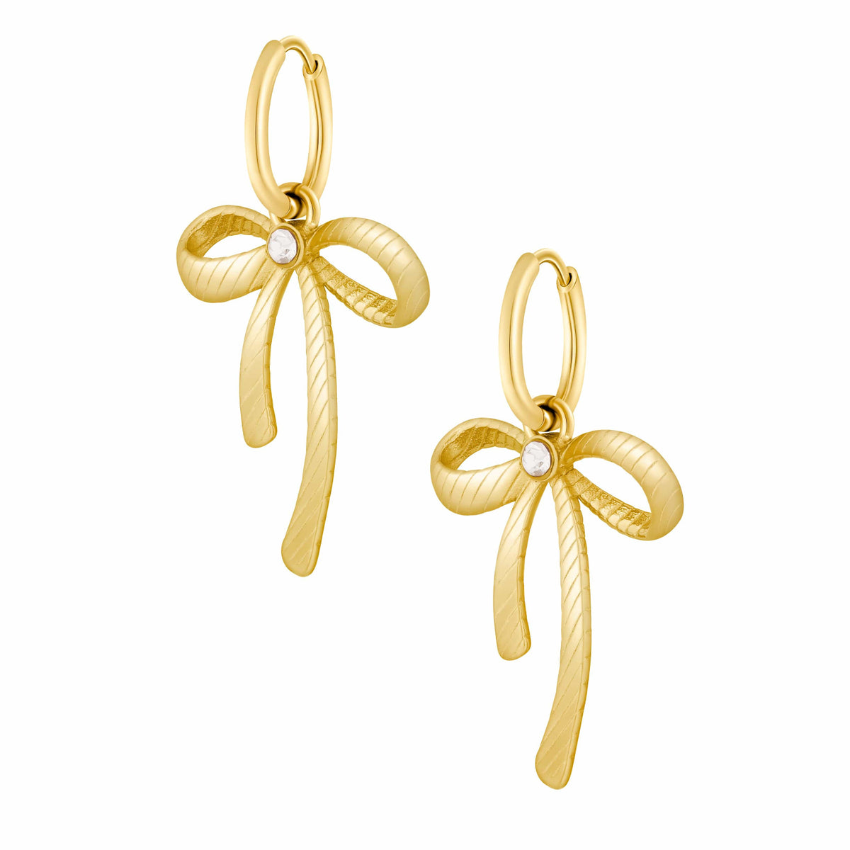 Bohomoon Stainless Steel Cora Bow Hoop Earrings