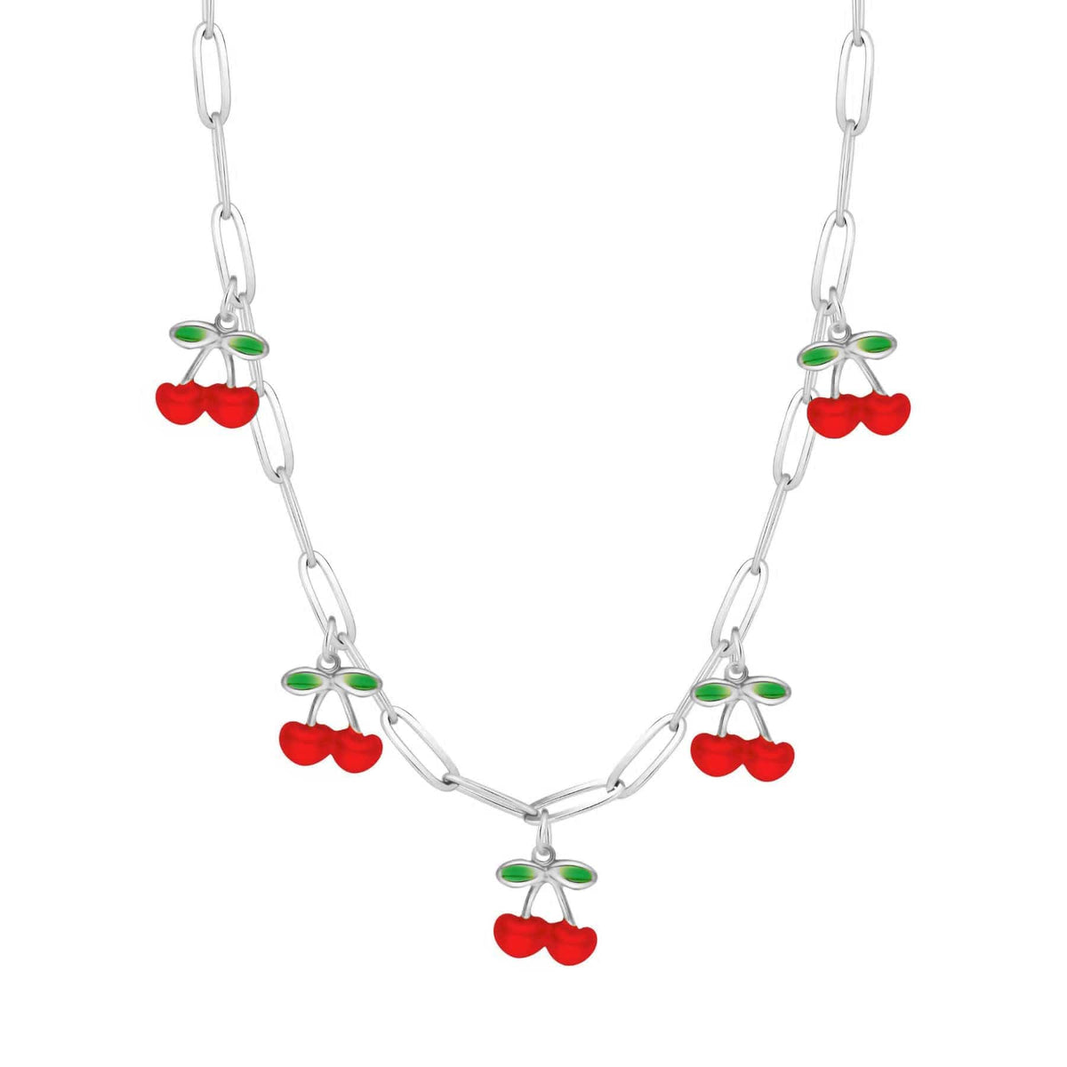 Bohomoon Stainless Steel Crimson Cherry Necklace