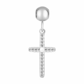 Bohomoon Stainless Steel Cross Pearl Charm