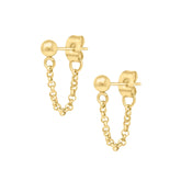 BohoMoon Stainless Steel Alisa Stud Earrings Gold