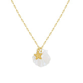 Bohomoon Stainless Steel Iridescent Shell Necklace