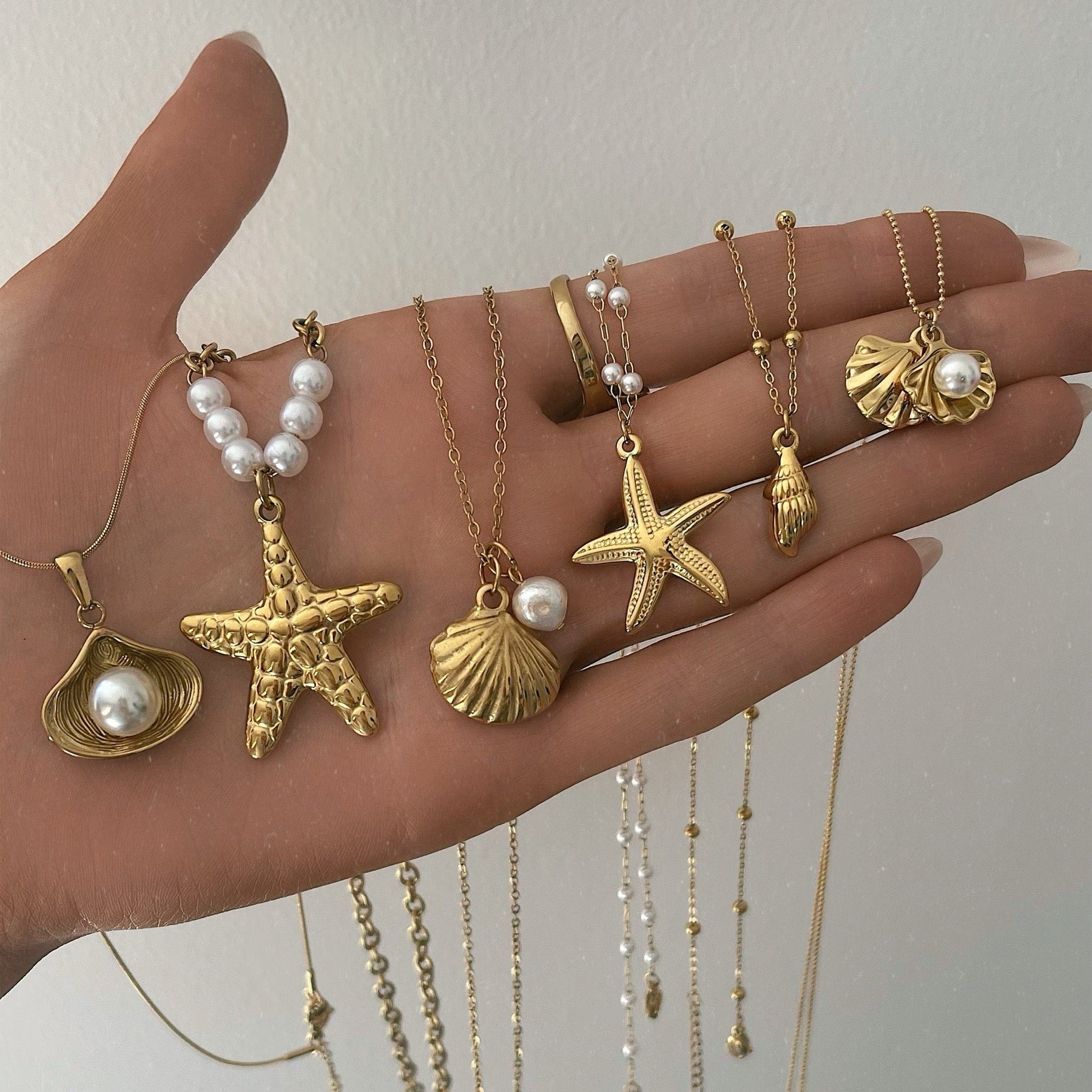Bohomoon Stainless Steel Kaiya Pearl Necklace