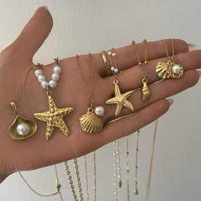 Bohomoon Stainless Steel Laguna Pearl Necklace