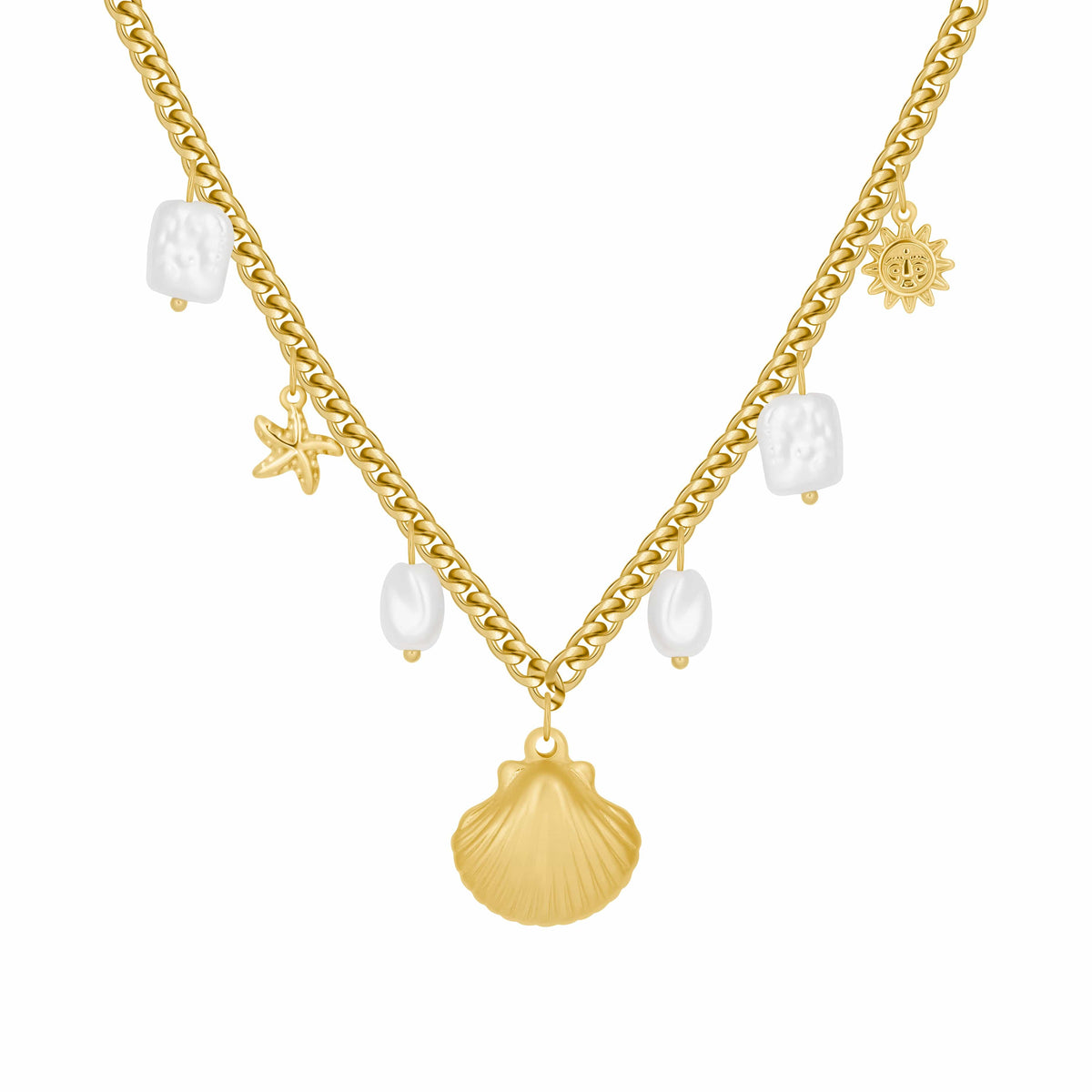 Bohomoon Stainless Steel Lennie Pearl Necklace