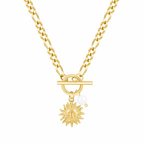 Bohomoon Stainless Steel Lux Pearl TBar Necklace