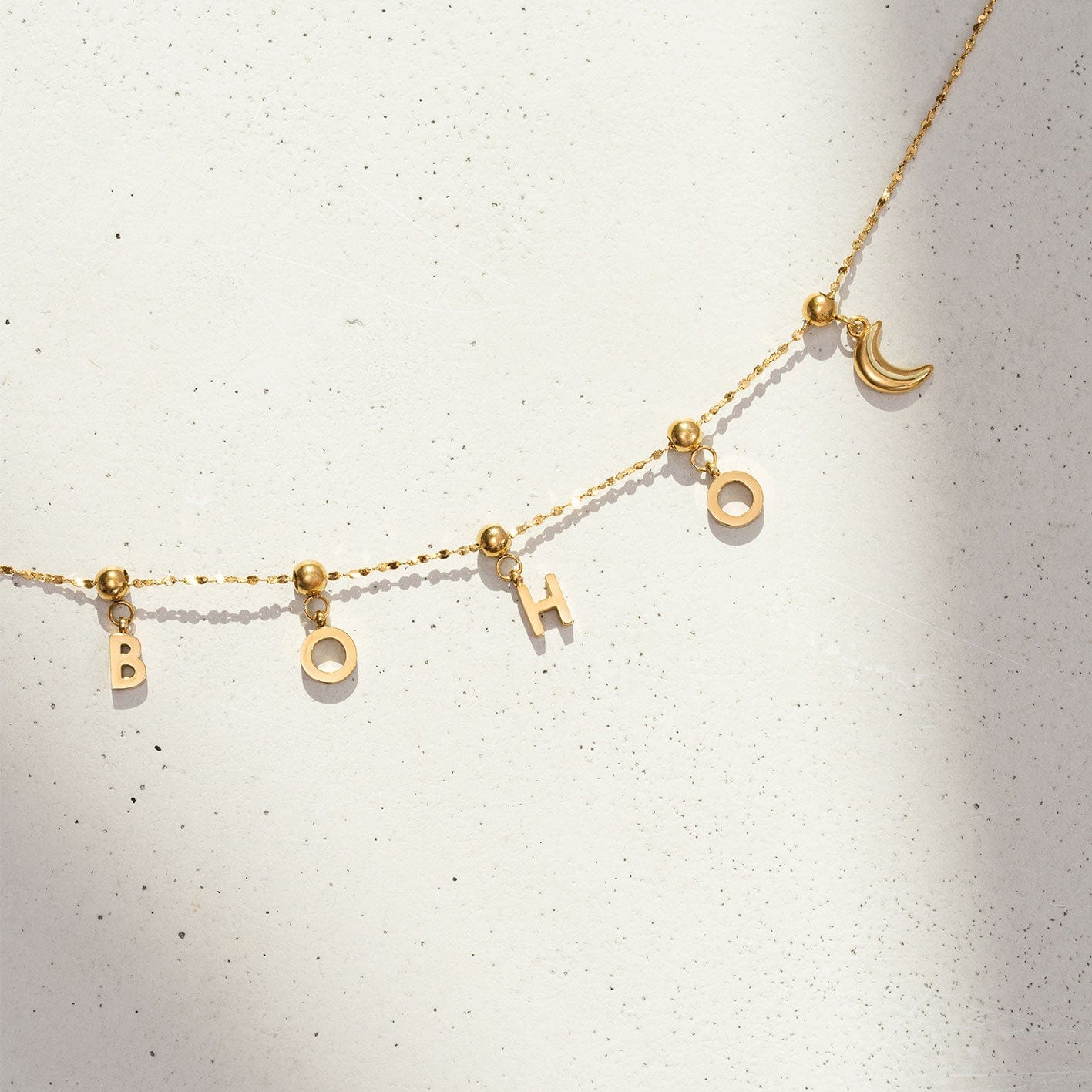 Bohomoon Stainless Steel Moon Charm
