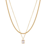 BohoMoon Stainless Steel April Layered Necklace Gold