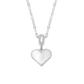 BohoMoon Stainless Steel Endless Love Necklace Silver