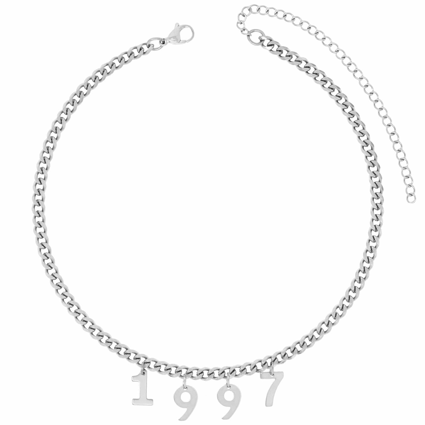 BohoMoon Stainless Steel Custom Year Choker Silver