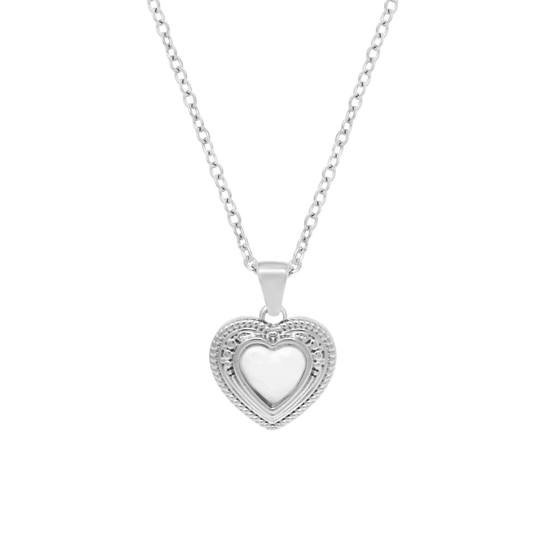 BohoMoon Stainless Steel Heartthrob Necklace Silver