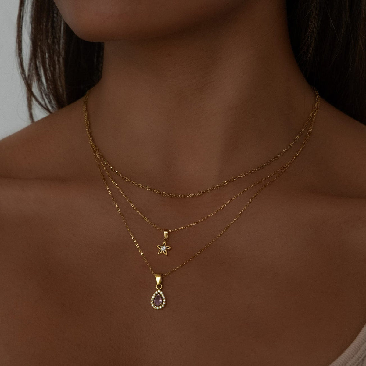 BohoMoon Stainless Steel Shyla Necklace Gold