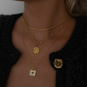 BohoMoon Stainless Steel Love Lock Necklace