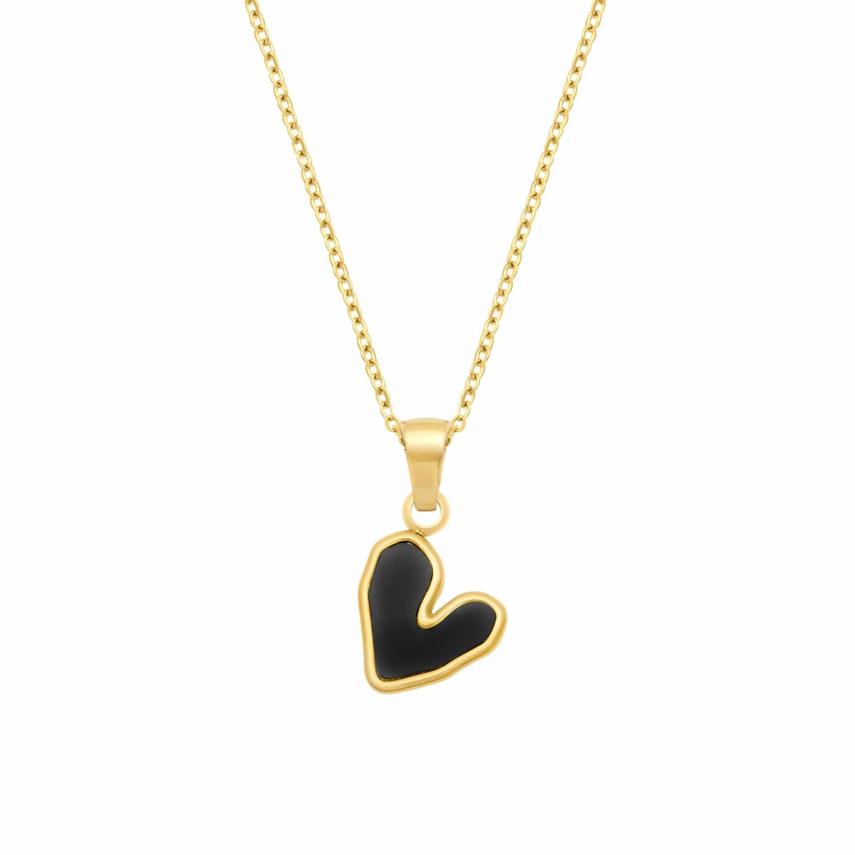 BohoMoon Stainless Steel Cold Hearted Necklace Gold