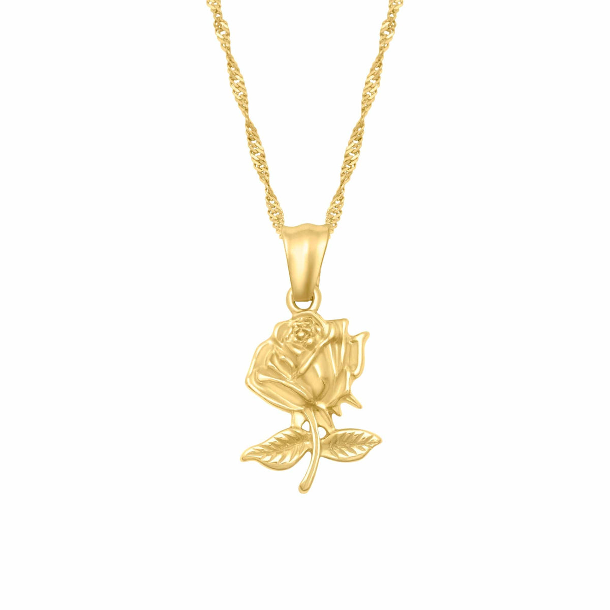 BohoMoon Stainless Steel Swoon Rose Necklace Gold