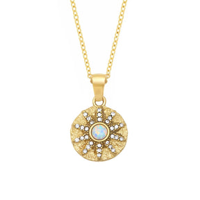 Bohomoon Stainless Steel Energy Opal Necklace