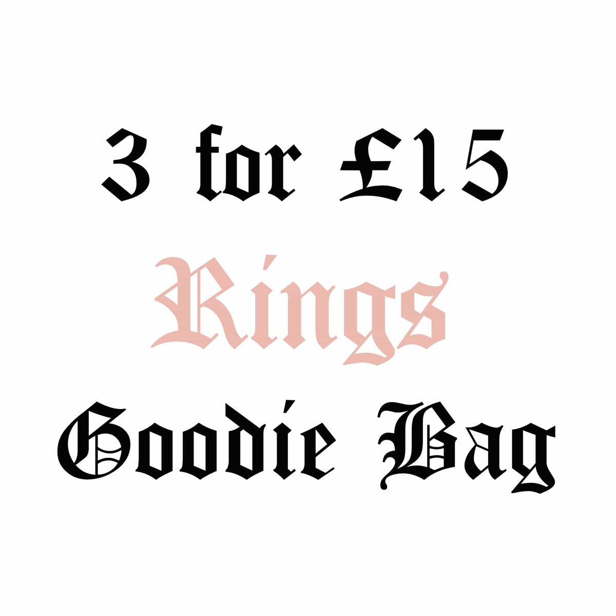 BohoMoon Stainless Steel 3 For £15 Goodie Bag - Rings