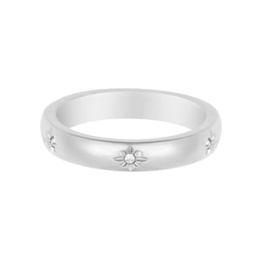BohoMoon Stainless Steel Twilight Glow Ring Silver / US 6 / UK L / EUR 51 (small)