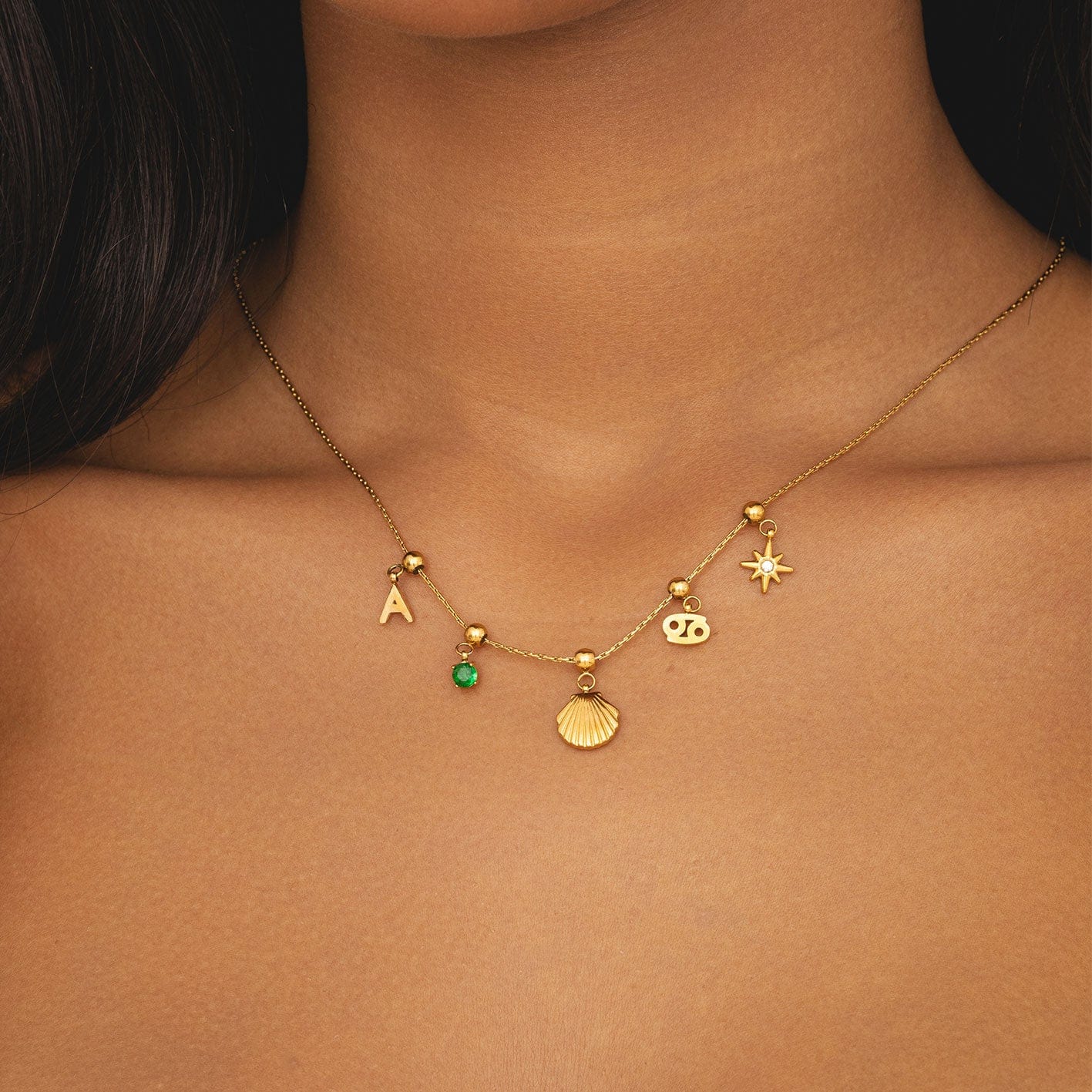 Bohomoon Stainless Steel Shell Charm