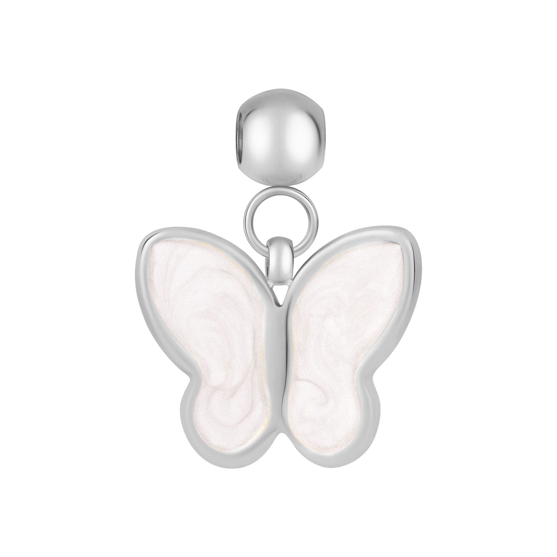 Bohomoon Stainless Steel White Butterfly Charm