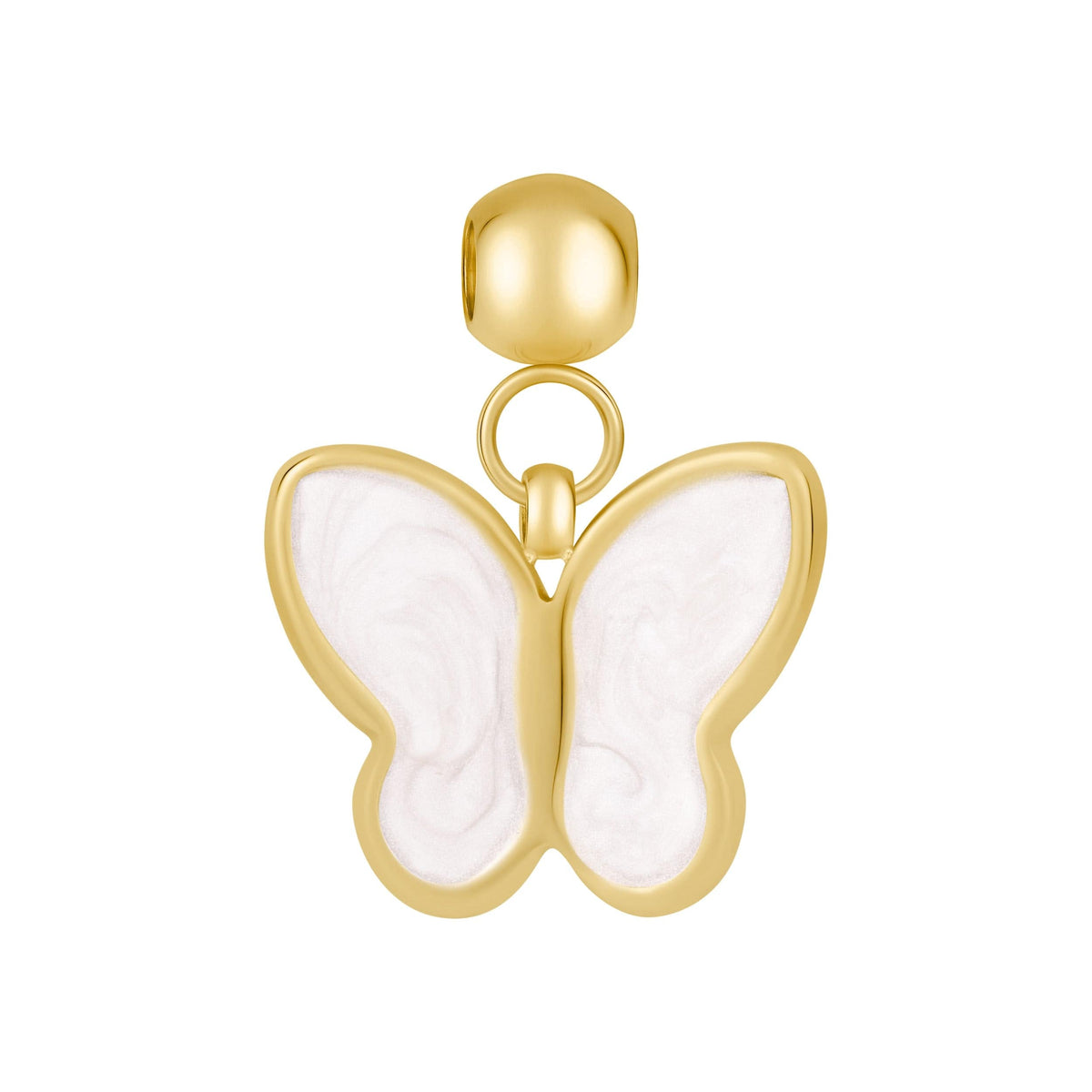 Bohomoon Stainless Steel White Butterfly Charm