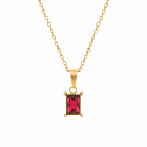BohoMoon Stainless Steel Alma Necklace Gold / Red
